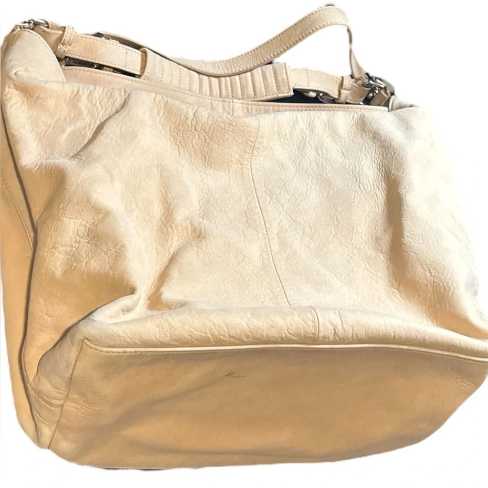H&M NubuckLeather‎ Hobo Bag with Crossbody Strap Large